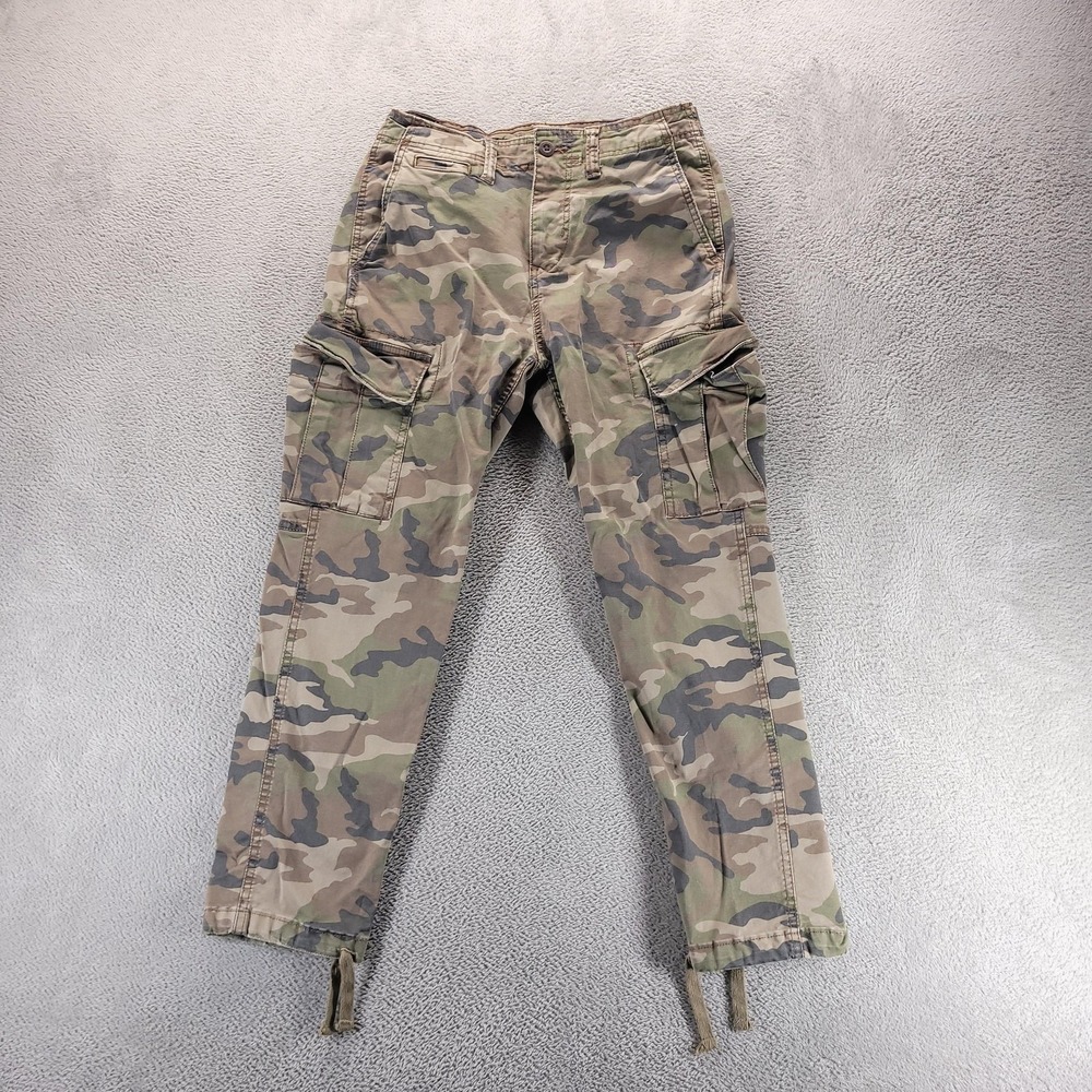 American Eagle Pants Mens 30x30 Brown Lived In Cargo Camo Canvas Military